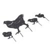 4 Stück Henne Huhn Silhouette Hohl Pfahl Design Niedliches Henne Huhn Design Langlebiges Metall Huhn Hof