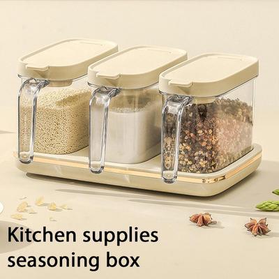 1PC 480/600ML Sealed Top Seasoning Box Household Moisture-Proof Seasoning Bottle, Msg Salt Seasoning Storage Box Supplies
