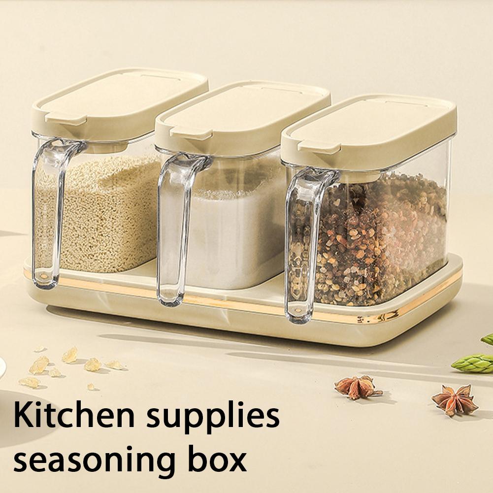 1PC 480/600ML Sealed Top Seasoning Box Household Moisture-Proof Seasoning Bottle, Msg Salt Seasoning Storage Box Supplies