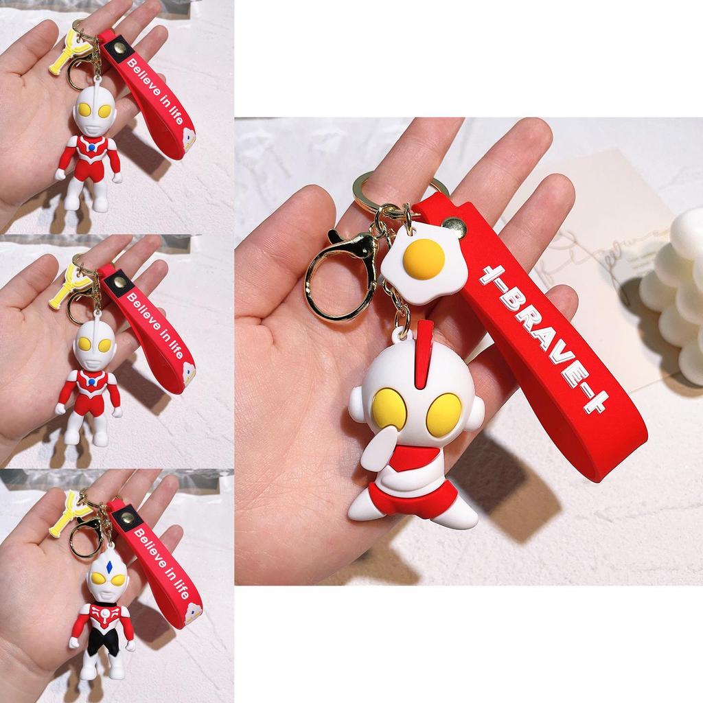Adorable Ultraman Keychain Silicone Accessories For Backpack And Christmas Tree