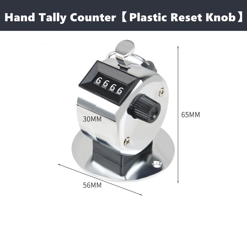 Handheld Tally Counter Tool 4 Digit Number Count Clicker Counter Hand Mechanical Pitch Counters for Coaching,Knitting,Fishing,