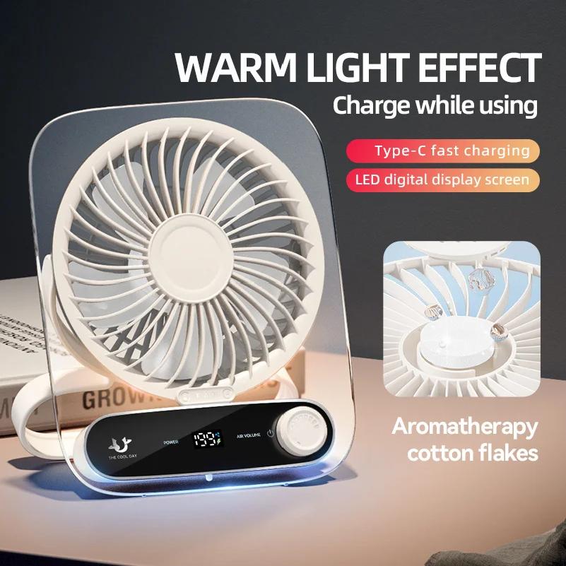 High Speed Mini Cooling Fan Portable Desk Fan Multi-Function Handheld/Desktop/Wall-Mounted for Kitchen Office Bedroom