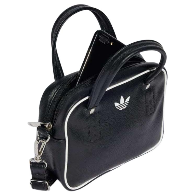 New Adidas Originals ADICOLOR Polyurethane One Shoulder Handbag Mini Unisex Black JX7872