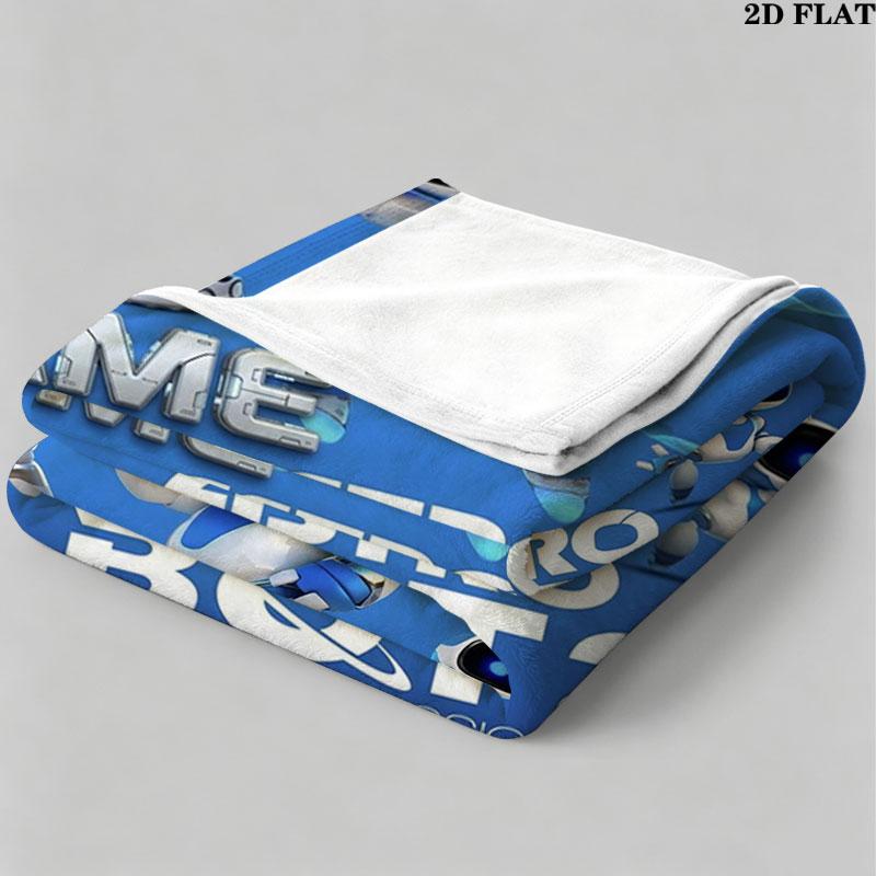1PC ASTRO BOT Custom Name Patterned Flannel Blanket Suitable For All Seasons for Home Decor Warmth and Comfort Gifts Holiday Present
