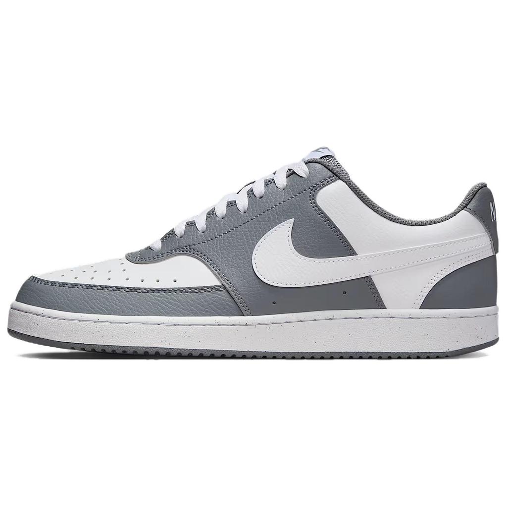 Nike Court Vision Low Synthetic Leather Slip Resistant Low top Skateboard Shoes Men's Gray HM9862-003