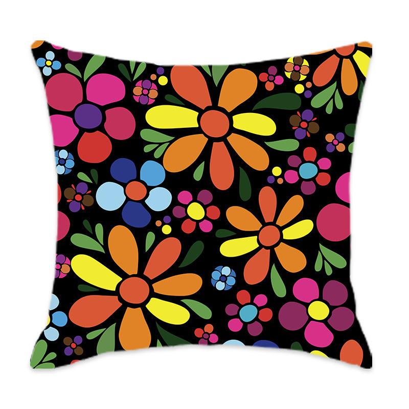 Home Pillow Floral Print Series Sofa Bedroom Leisure Pillow Floral Pattern