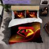 Watford Football 3 Piece Bedding Set Soft Duvet Cover Set with Pillowcases Printed Bedroom Decor Set for Home