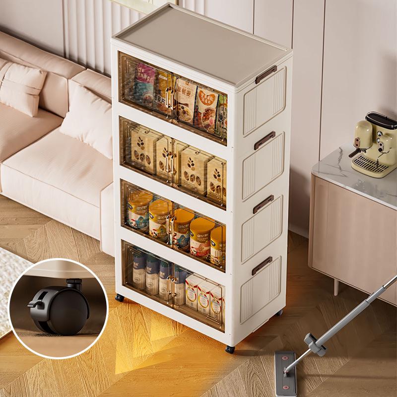 Foldable Multi-Layer Storage Cabinet for Bedroom and Living Room