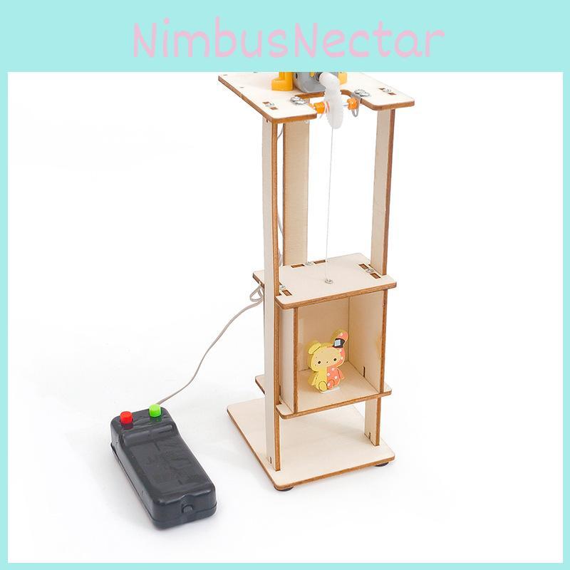 Elevator Lift Technology Diy Invention Science Experiment Stem Education Toy Wood Material