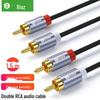 Biaz Dual Lotus Head 2RCA Male-to-Male 1m Red/White AV Audio Signal Cable