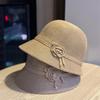 New Elegant Japanese-style Small-brimmed Bucket Hat for Women, Breathable Single-layer Sun Hat for Spring and Summer, Knitted Cool Hat, Sun