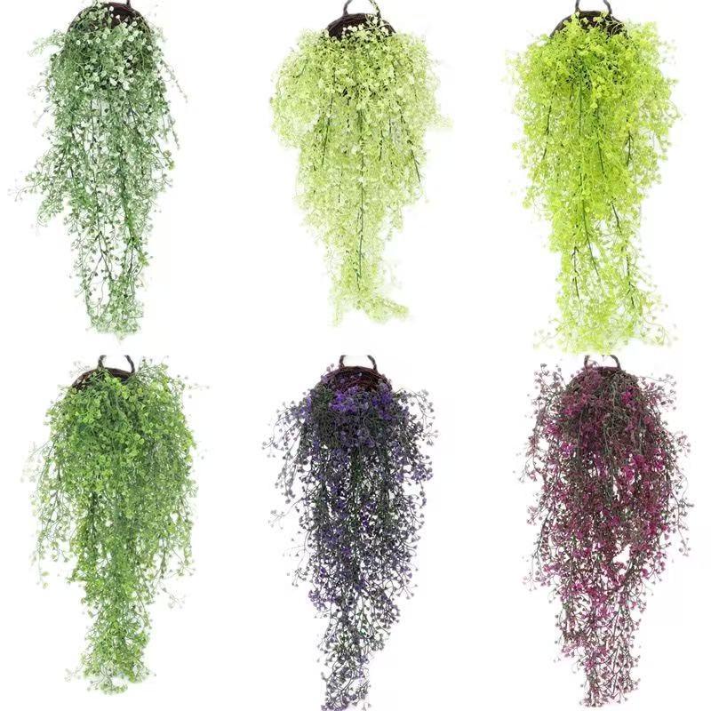 Artificial Golden Bell Willow Green Plant Vine for Wall Hanging Home Decor