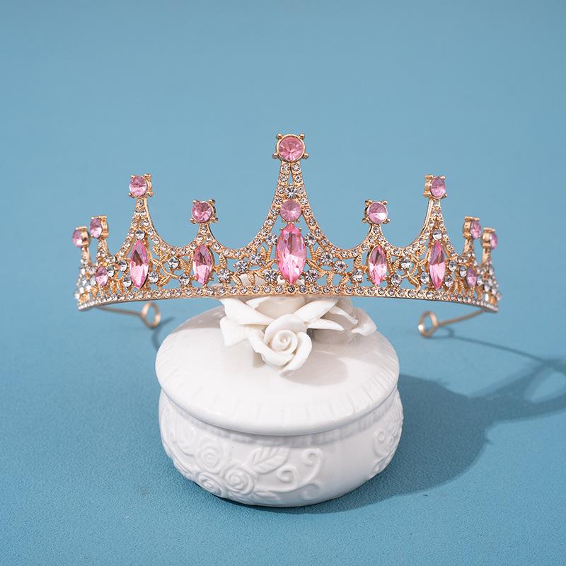 Alloy Rhinestone Crown Headwear European and American Bride Hair Band Wedding Accessories Photography Photo Coil Hair Crown and Hair Accessory
