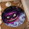 Wonderland Smile Cat Round Rug for Livingroom,Bedroom, Palyroom, Chair Rug, Area Rug, Circle Carpet, Large Size Fan Christmas Gift
