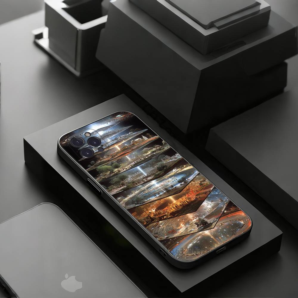 Erdsterne Weltraum Handyhülle Für iPhone 17 16 15 14 13 12 11 Pro Xs Max Mini Plus Rutschfest Stoßfest Hart