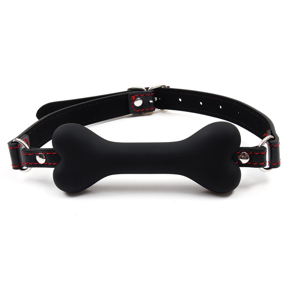 Erotic Products Dog Bone Mouth Bit Gag BDSM Slave Training Harness Silicone Gag Ball Sex Games Toys Adult Sex Toys For Couples