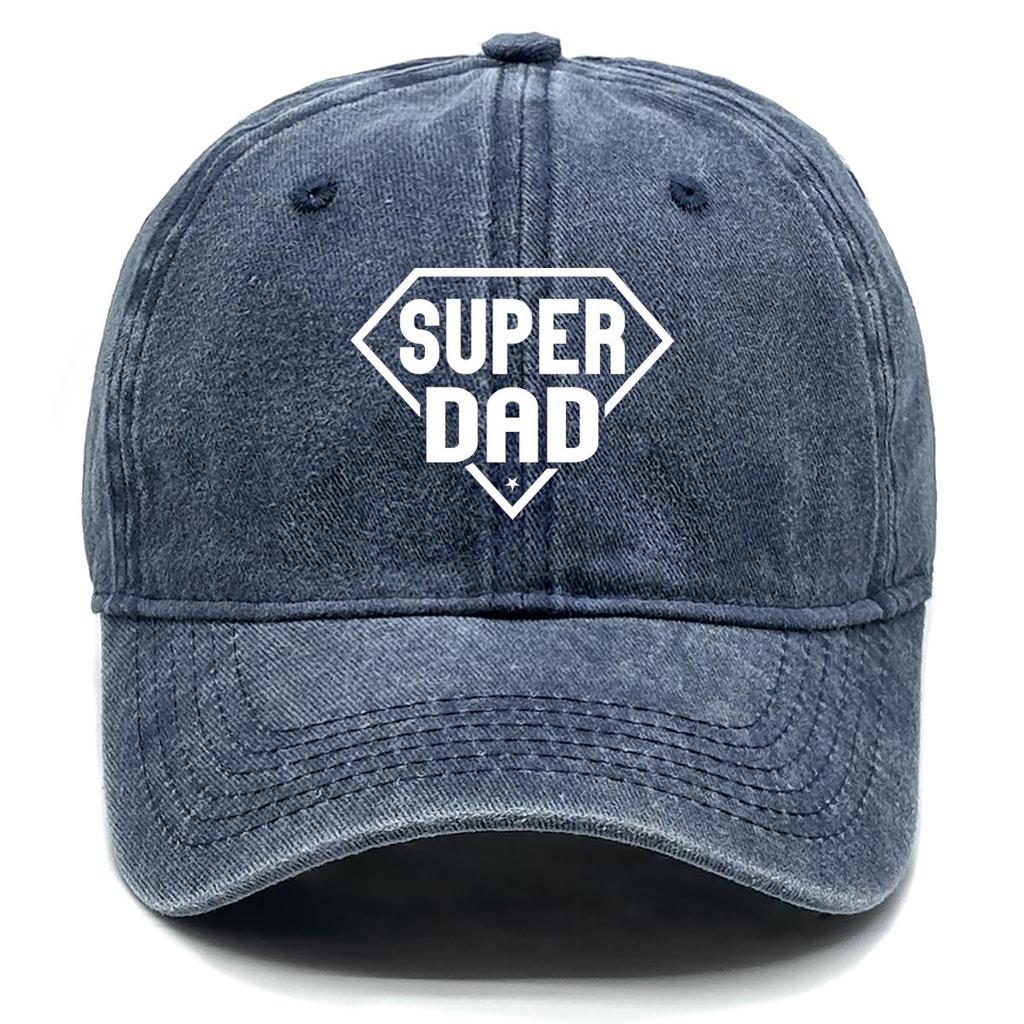 SUPER PAPA" Aufdruck Snapback Sonnenhut, Vatertag Damenmütze Trendige Ganzjahres-Einfarbig Sonnenschutz Verstellbare Baseballkappe