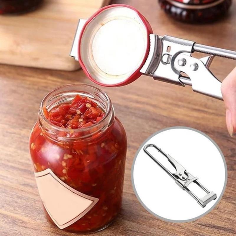 Adjustable Multifunctional Stainless Steel Can Opener Jar Lid Kitchen Grippers