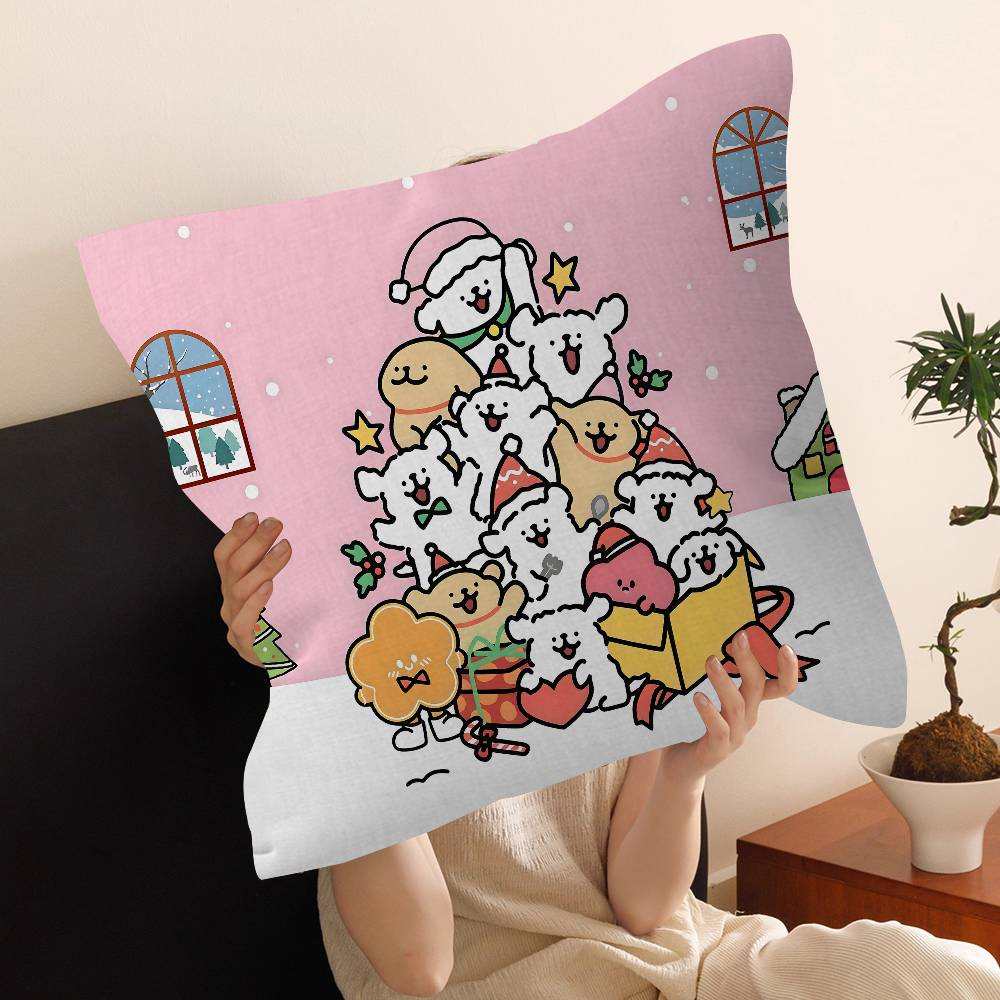 Simple-line Small Dog Personalized Pillow Dust Cover Bedroom Kids Party Decoration Pillowcase Birthday Children Gift