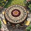 Vintage Floral-themed Tablecloth,vibrant Colors with a Low-key Luxury Floral Pattern,suitable for Rectangular and Round Dining Tables, Home Kitchen