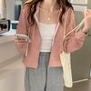 Women's Thin Hooded Sweatshirt Jacket - New Loose Korean Style, Short Trendy Design for Spring & Autumn 2025