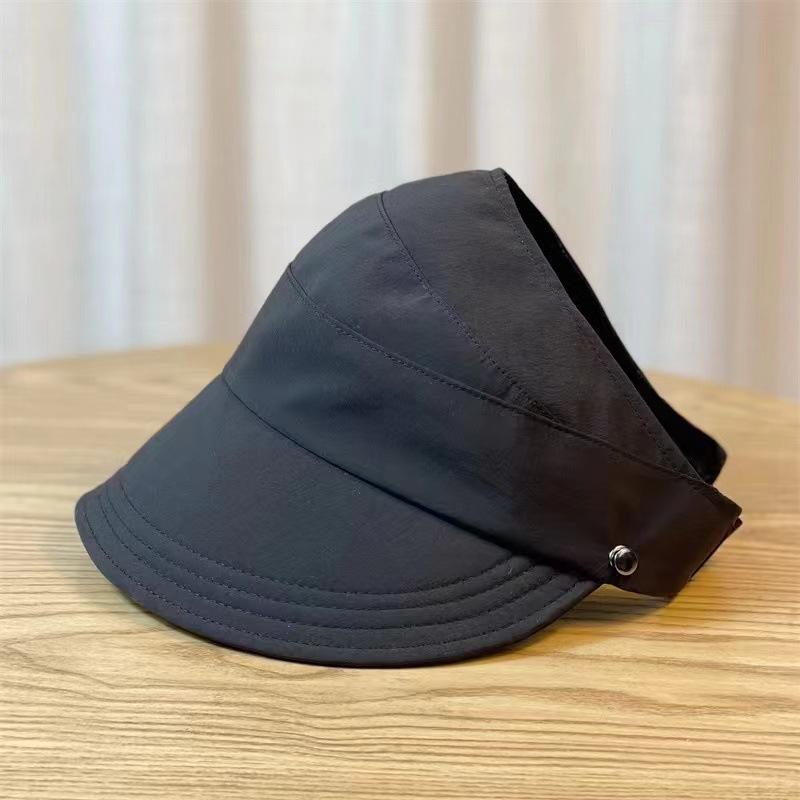 

Women s casual cap summer new fashion can be tied high ponytail empty top hat UV protection foldable sun protection cap average size