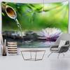 Wall Tapestry, Zen Garden, Massage Stone and Water Lily Beach Towel Throw Blanket Picnic Yoga Mat Family Outfit