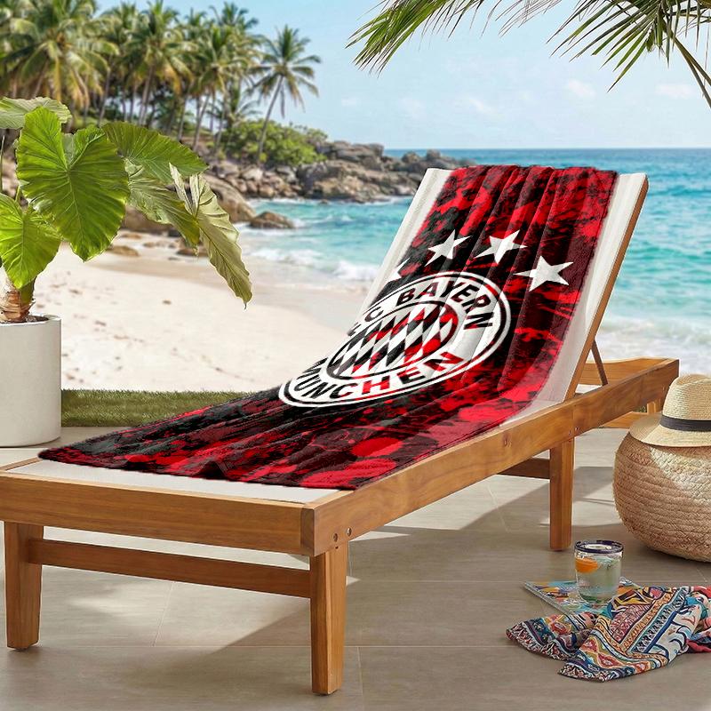 Bayern Football Fashion Beach Towel: Ideal for Summer Adventures Soft, absorbent and quick drying suitable for swimming and bathing