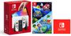 Nintendo Switch White Super Mario Galaxy Super Mario Galaxy 2 Switch Nintendo Switch Logo Design Microfiber Cloth Included (OLED Model) Joy-Con
