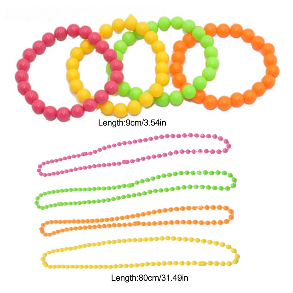 4 Pieces Necklace Bohemian Style Beads Chain Party Bracelets Decor Colorful Wedding Costume Hand Boho Beading Jewelry