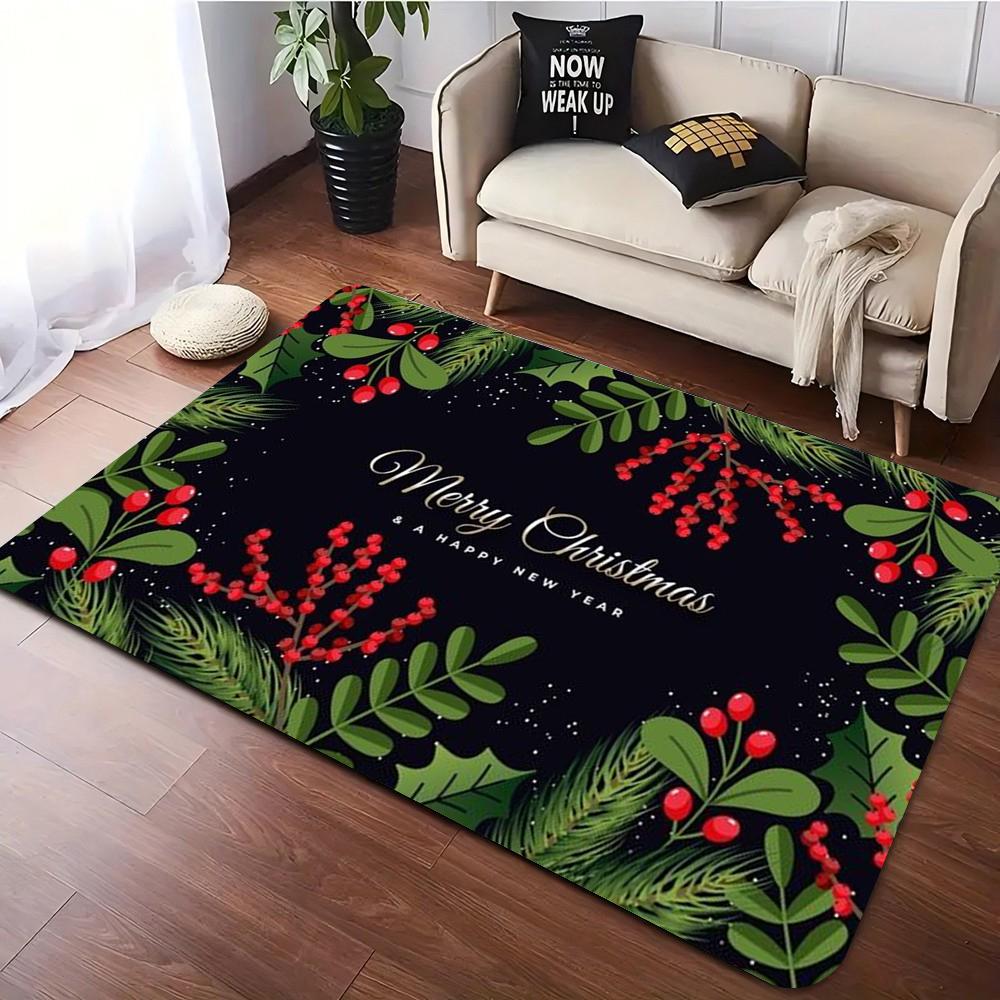 Christmas Seasonal Festival Gift Carpet Living Room Sofa Rug Home Bedroom Lounge Hallway FloorMat Festive Decor Home Accessories