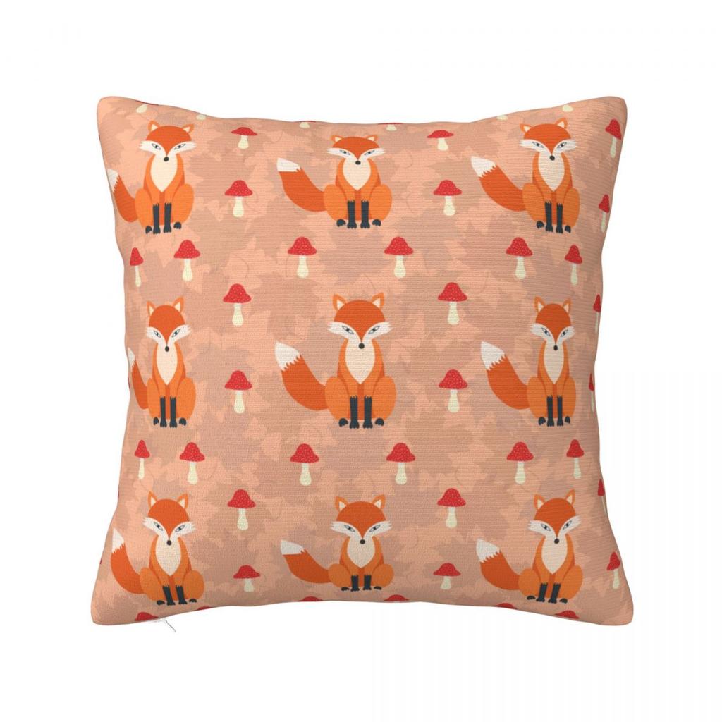 Psychedelic Mushroom Frogs Pillowcase Polyester Cushion Cover Gift Throw Pillow Case Cover Chair Zippered 45X45cm