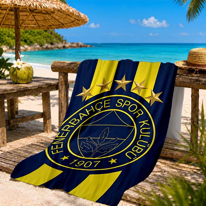 Fenerbah?e Crest Design Strandtuch, Schnelltrocknend, Pflegeleicht, Geeignet für Fitness und Strandurlaub, Sport-Essential
