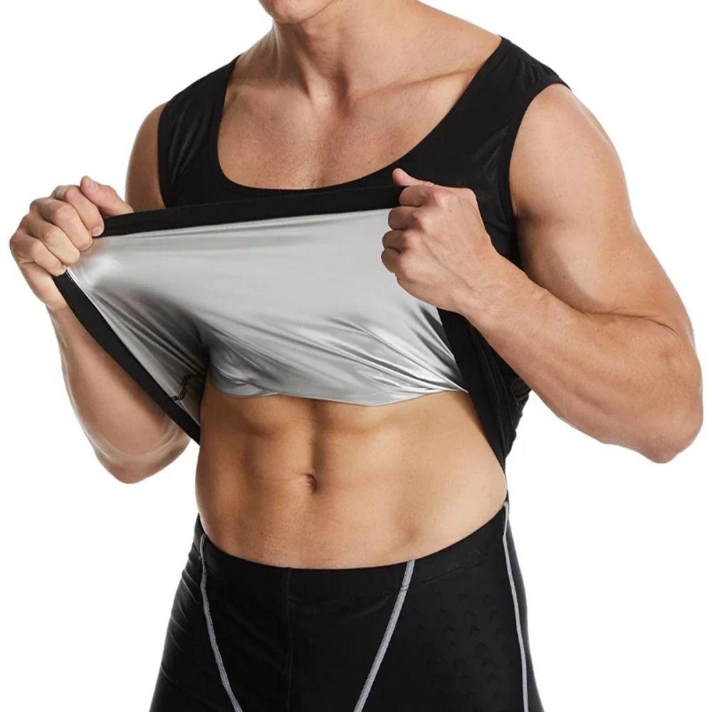 Sweat-resistant Sauna Sweat Vest Fat Burning Men's Sweat Vest Men Shapewear Top  Sports Training