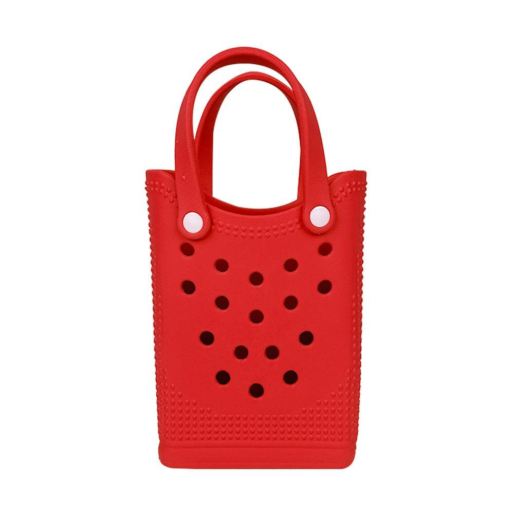 DIY Holes Beach Bag Mini Storage Bag Fashion Tote Bag Women