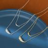 New 925 Sterling Silver Double-Layer Zirconia Necklace: Minimalist Choker—Perfect Birthday Gift for Women, Exquisite Jewelry
