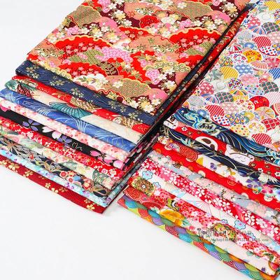 Japanese Style 100x150cm Sakura Cotton Fabric for Kimono Printing Material Gift Box Packaging Cloth Clothing Accessories