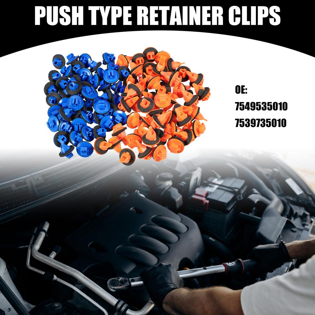 Partuto Fender Flare Clip No.75 49535010/7539735010 - Car Inner Bumper Door Fender Fastener Rivet