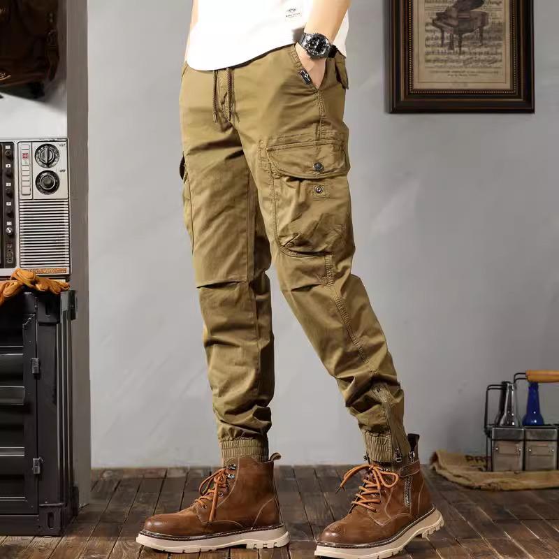 Men's Retro Casual Multi-Pocket Cotton Pants