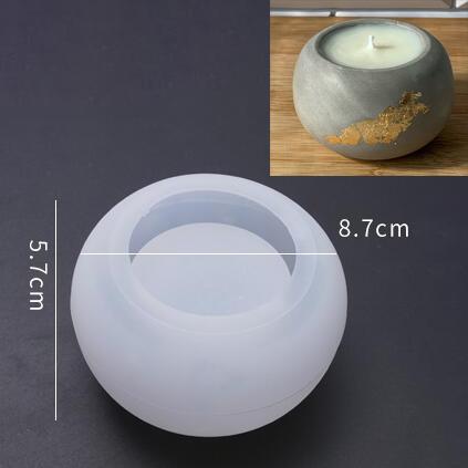 Large Size Round Gypsum Flower Pot Mold DIY Concrete Gypsum Succulent Flower Pot Silicone Mold Home Gardening Pot Planter Making