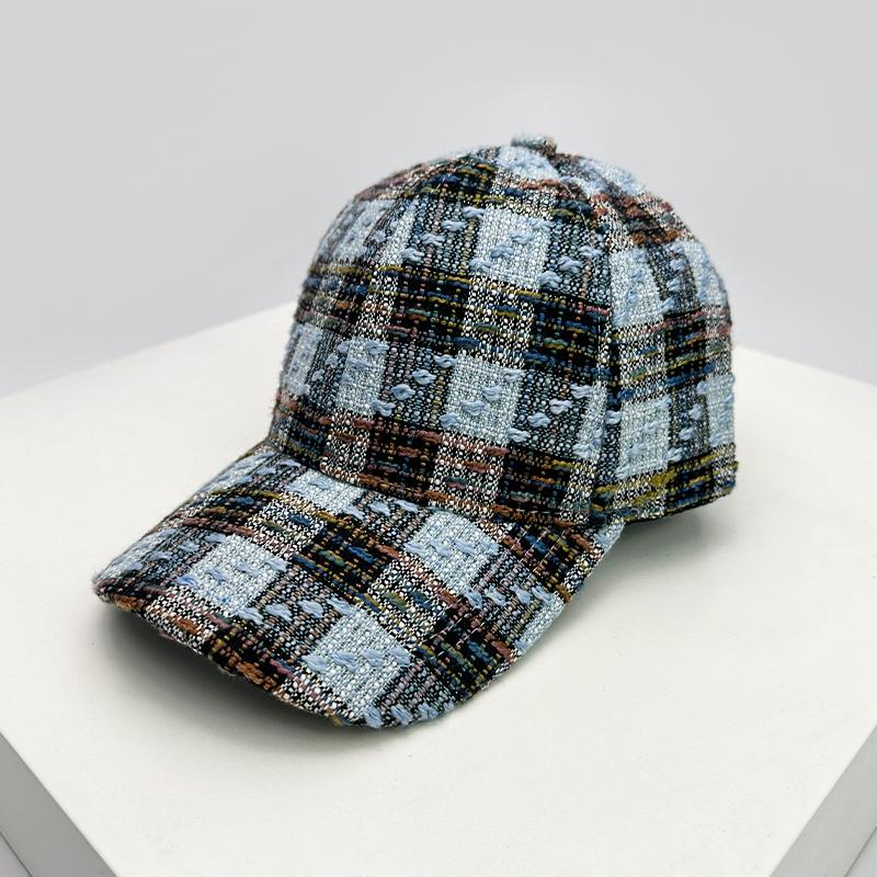 Baseball Color Contrast Blocking Houndstooth Check Women Men Her Him For Fresh Caps Peaked Hats Sunshade Versatile Breathable Outdoor Snapback
