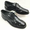 70s Vintage GESKA German Service Shoes Plain Toe Black Size 42 / 26.5-27.0cm Men's