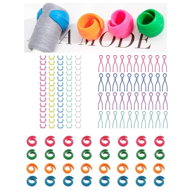 142Pcs Thread Spool Huggers Thread Spool Savers, Thread Spool Holders Clip Bobbin Clamps, Sewing Embroidery Accessories