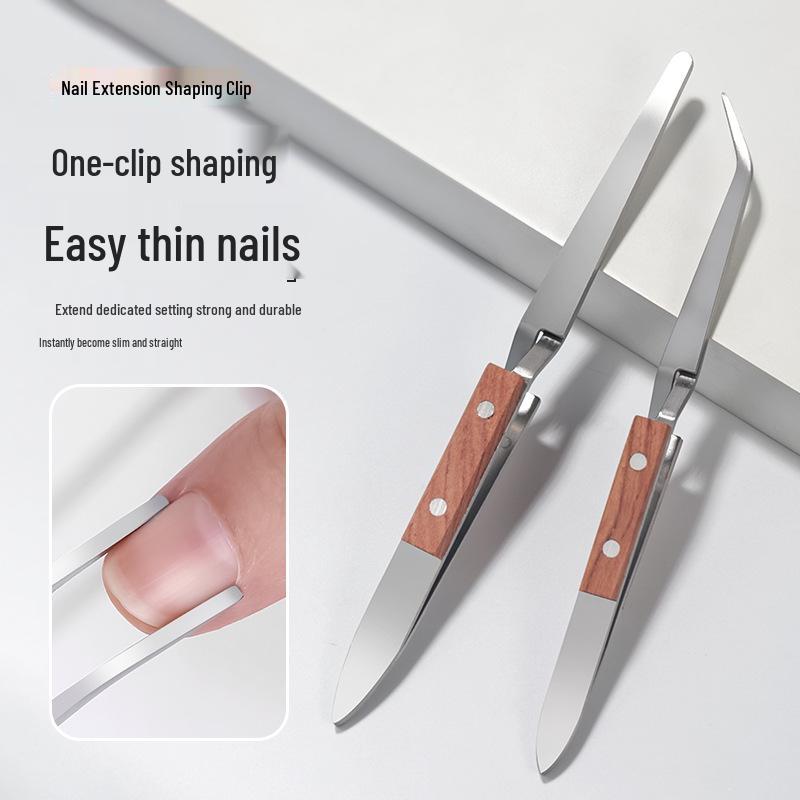 

Stainless Steel X-Shaped Nail Shaping Clip and Tip Extension Tweezers