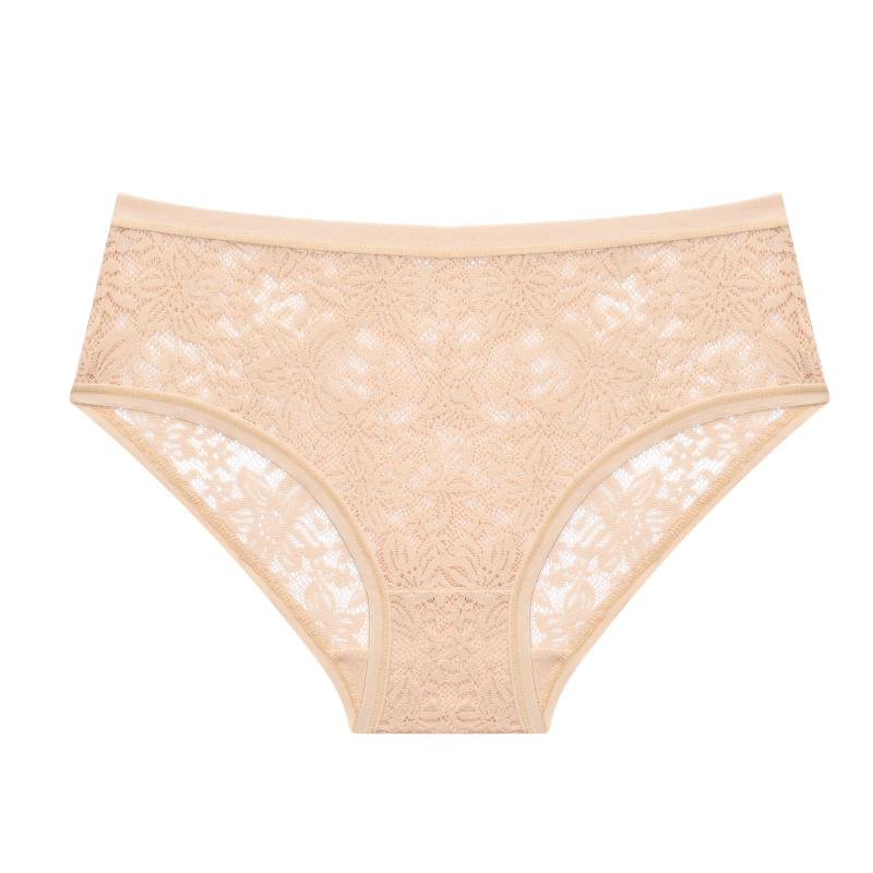 1 ks Sexy Květinová Krajka Kostice Podprsenky Kalhotky Sety Vystřihávané Průsvitné Romantické Spodní prádlo Spodní prádlo Sexy Dámské Kalhotky S-XL