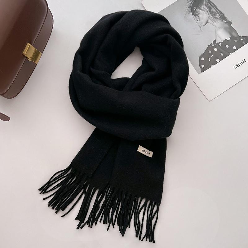 Winter Narrow Scarf 19 Color 8% Wool Scarf Hot Selling Solid Color Scarf Men's and Women's Universal Warm and Cold Proof Scarf