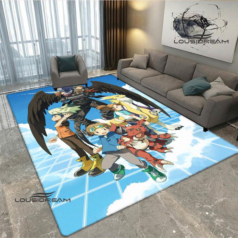 3D Digimon Cartoon Printed Carpet Non-slip Carpet Yoga Mat Carpets for Living Room Area Rug Home Bedroom Decor Birthday Gift