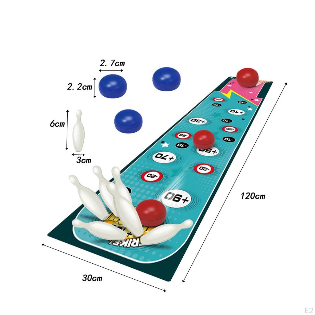 Kids Bowling Set Outdoor Game Early Development Mini Tabletop Shuffleboard Table for Party