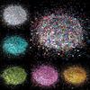 New Holographic Nail Glitter Powder Laser Rainbow Chrome Nail Powder Linear Glitter Diamond Nail Art Glitter Facepaint