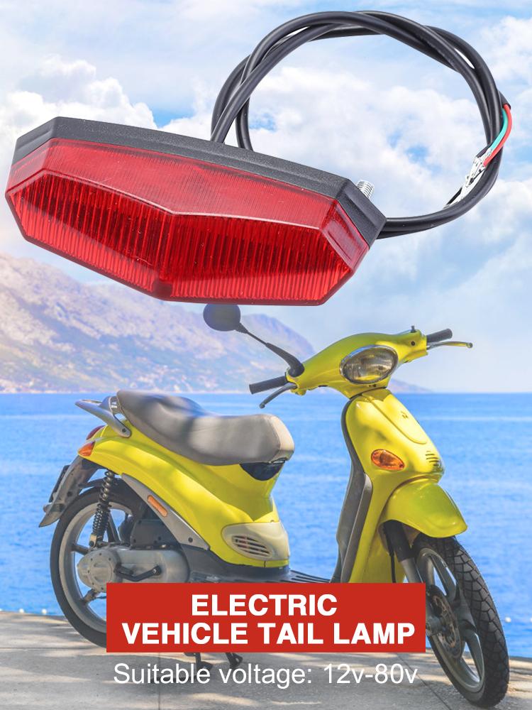 Electric Bike Taillights LED Safety Warning Rear Lamp Warning Taillights Electric Bike Modification Accessories